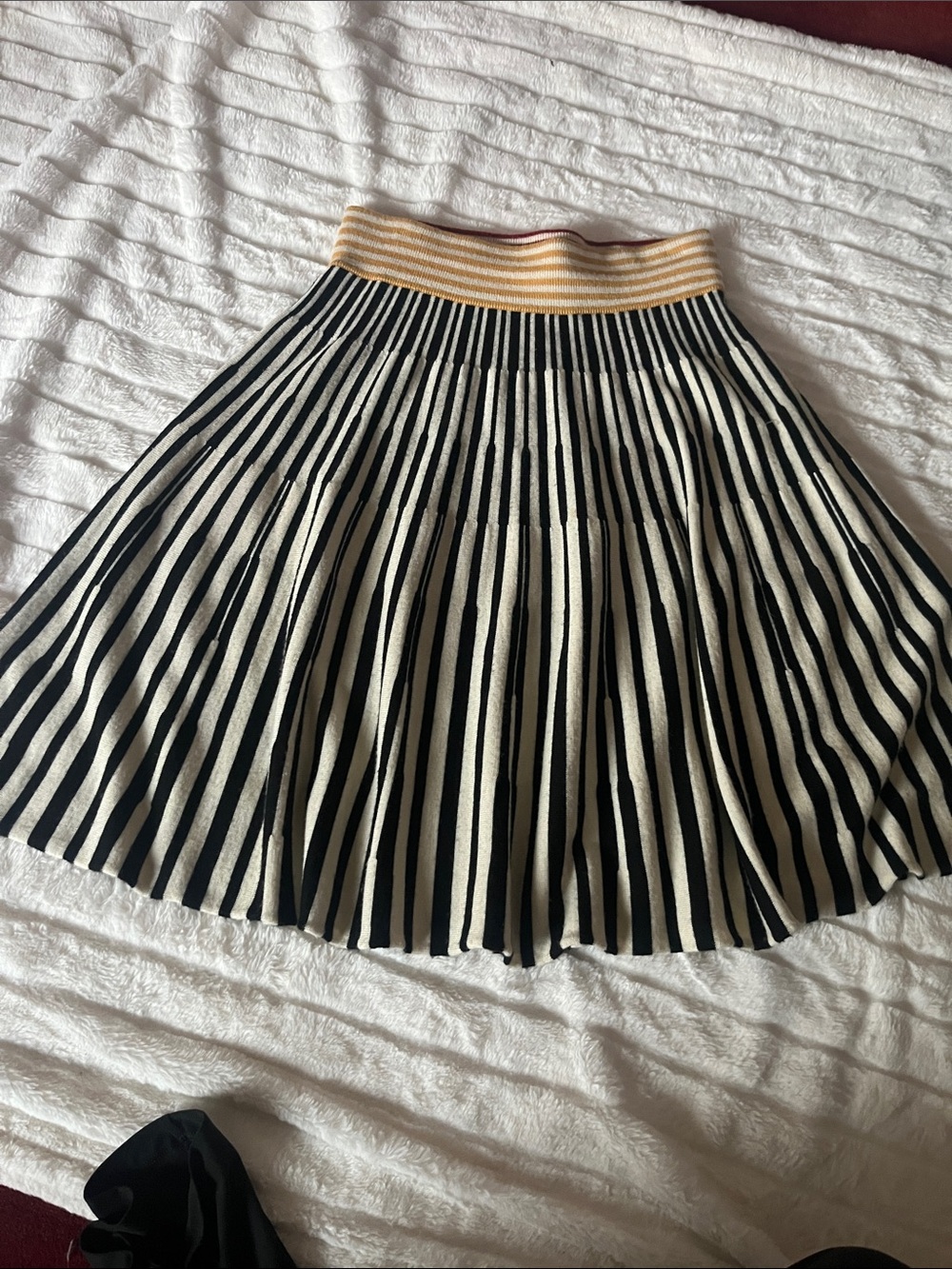 ANTHROPOLOGY VIOLA WOOL BLEND KNIT STRIPED SKIRT